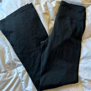 Women’s black, wide legged, yoga pants
